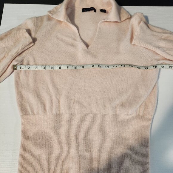 Women's Context Pink Cashmere Blend Long Sleeve Sweater Size XL - Picture 10 of 12